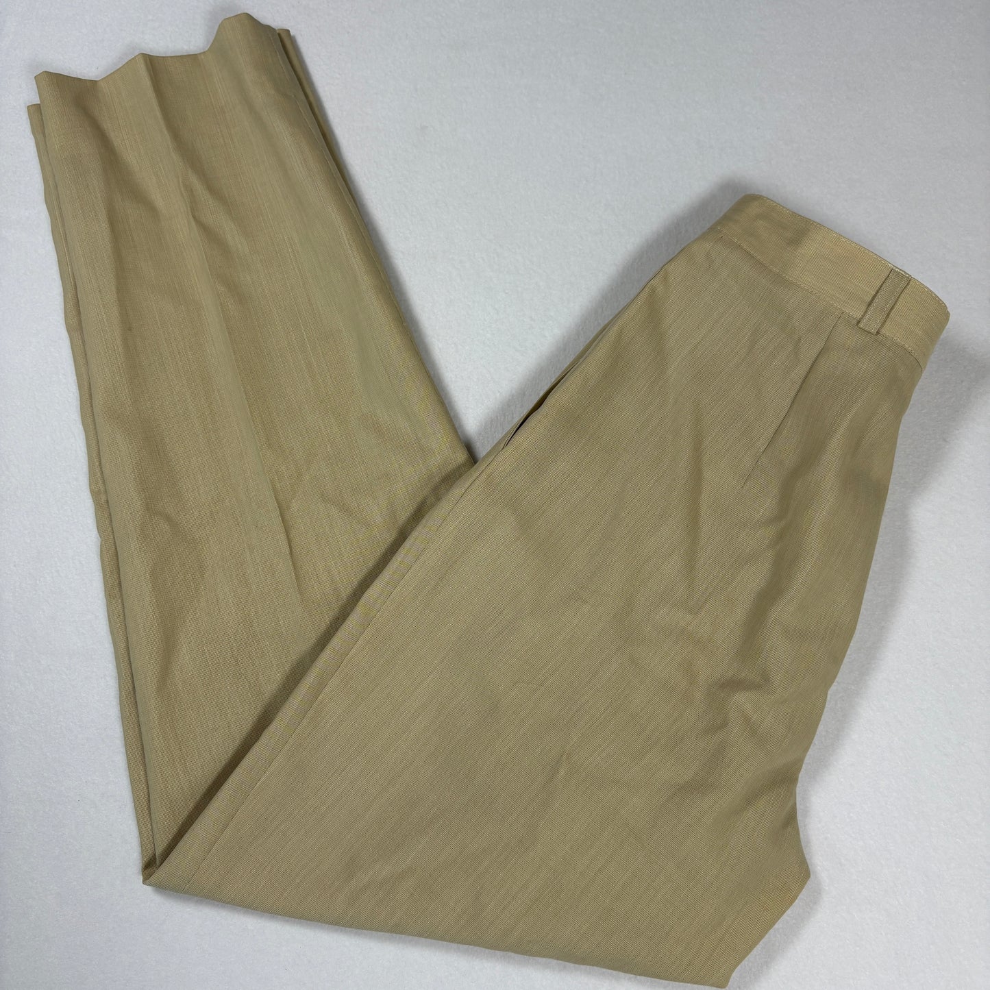 Zanella Womens Wool Pants Beige Made Italy Pleated Baggy Trousers Neiman Marcus
