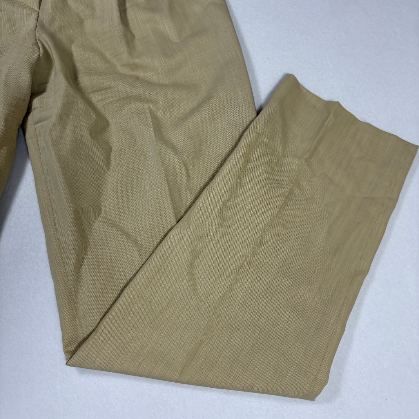 Zanella Womens Wool Pants Beige Made Italy Pleated Baggy Trousers Neiman Marcus