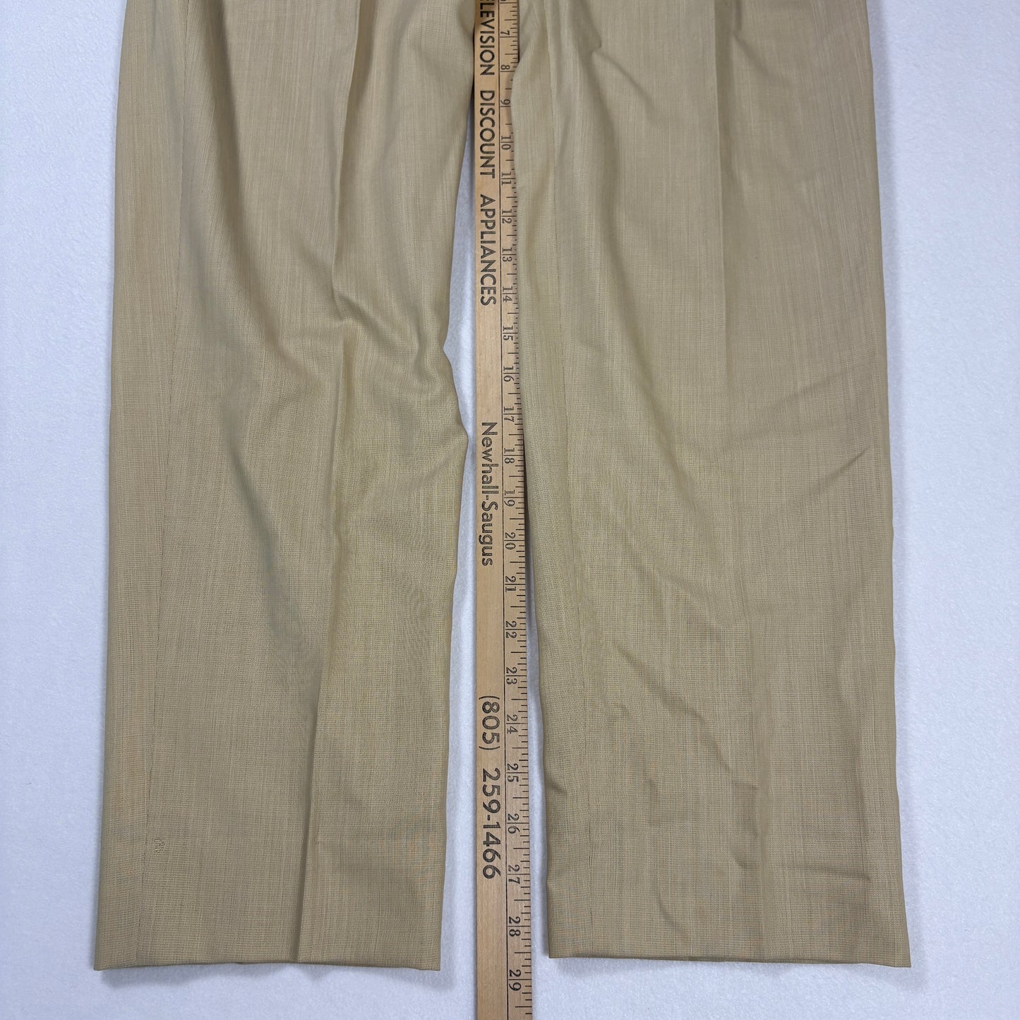 Zanella Womens Wool Pants Beige Made Italy Pleated Baggy Trousers Neiman Marcus