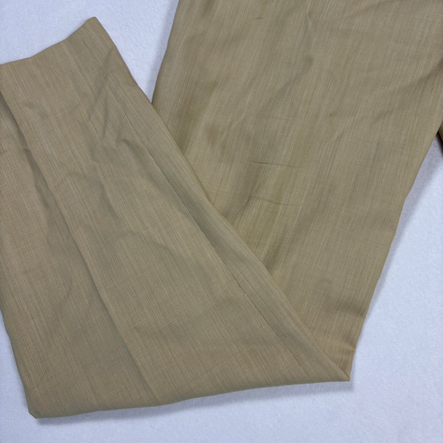 Zanella Womens Wool Pants Beige Made Italy Pleated Baggy Trousers Neiman Marcus
