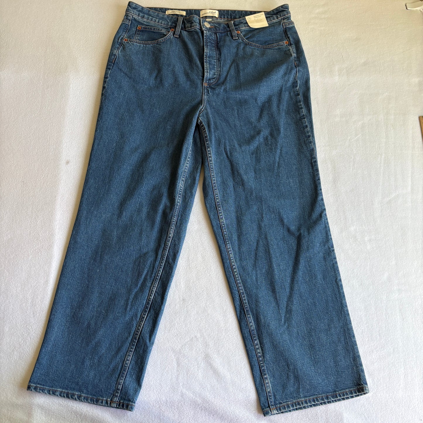 Universal Thread Womens 17 Reg Highest Rise Straight Comfort Stretch NWT Denim N