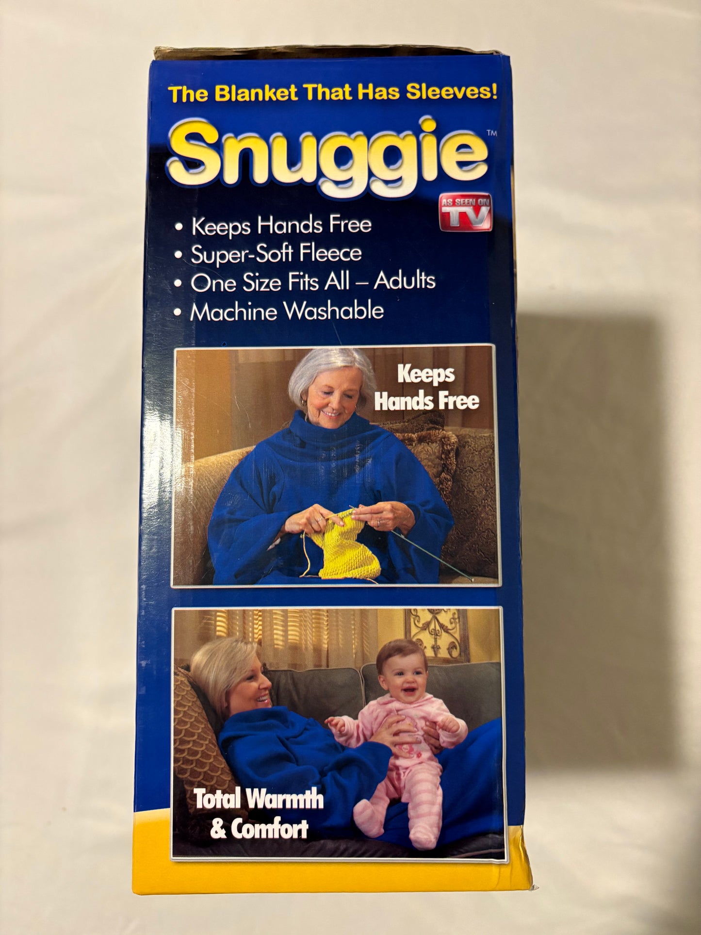 Snuggie Blue Blanket with Sleeves One Size Adult Fleece As Seen On TV NIB