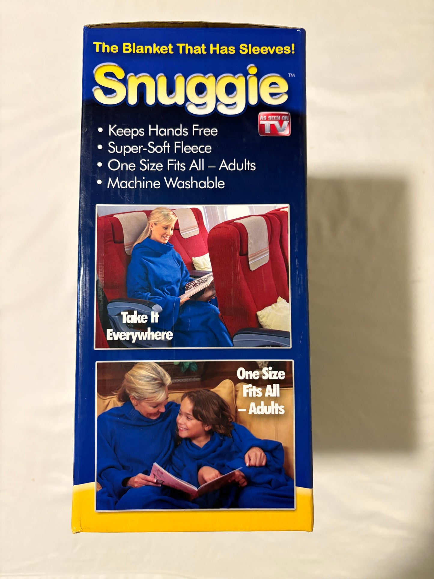 Snuggie Blue Blanket with Sleeves One Size Adult Fleece As Seen On TV NIB