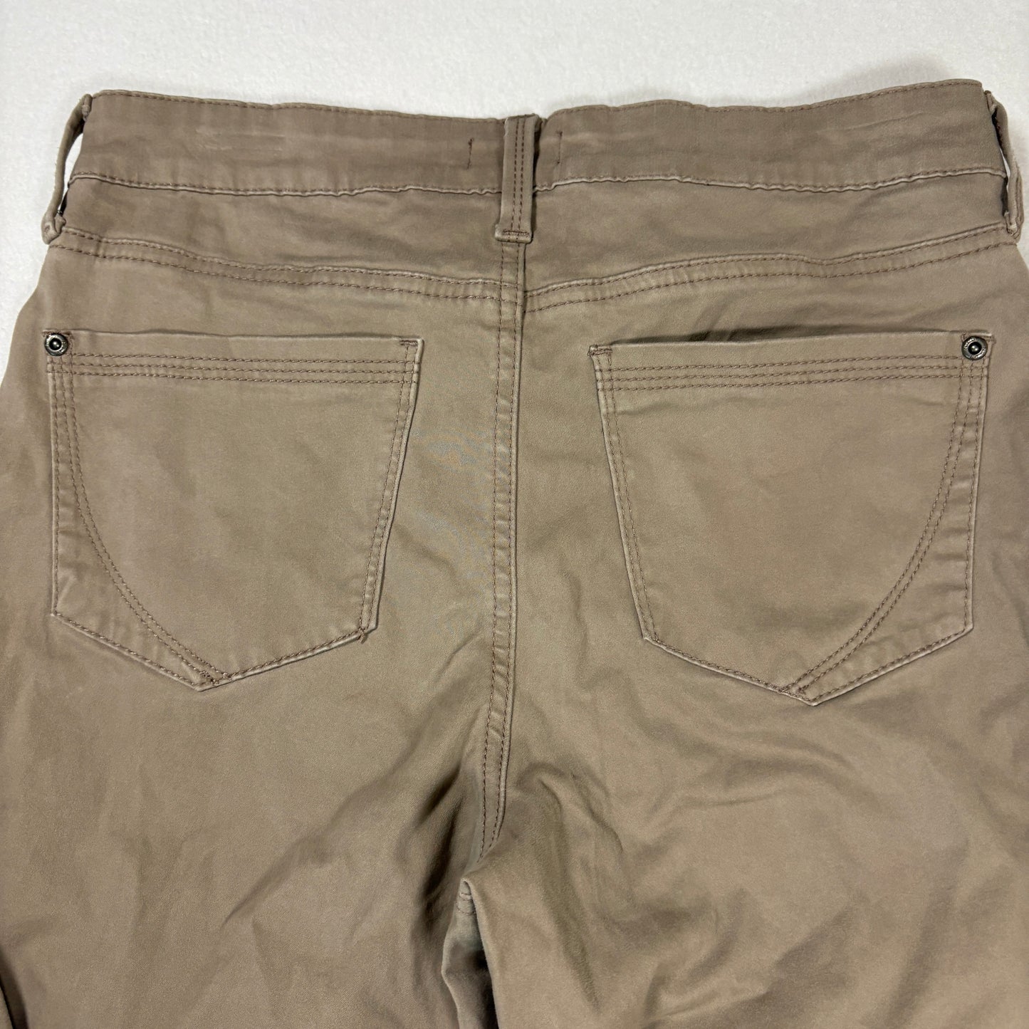 NYDJ Womens Samantha Slim Lift Tuck Jeans 8 Brown Stretch Denim High Rise