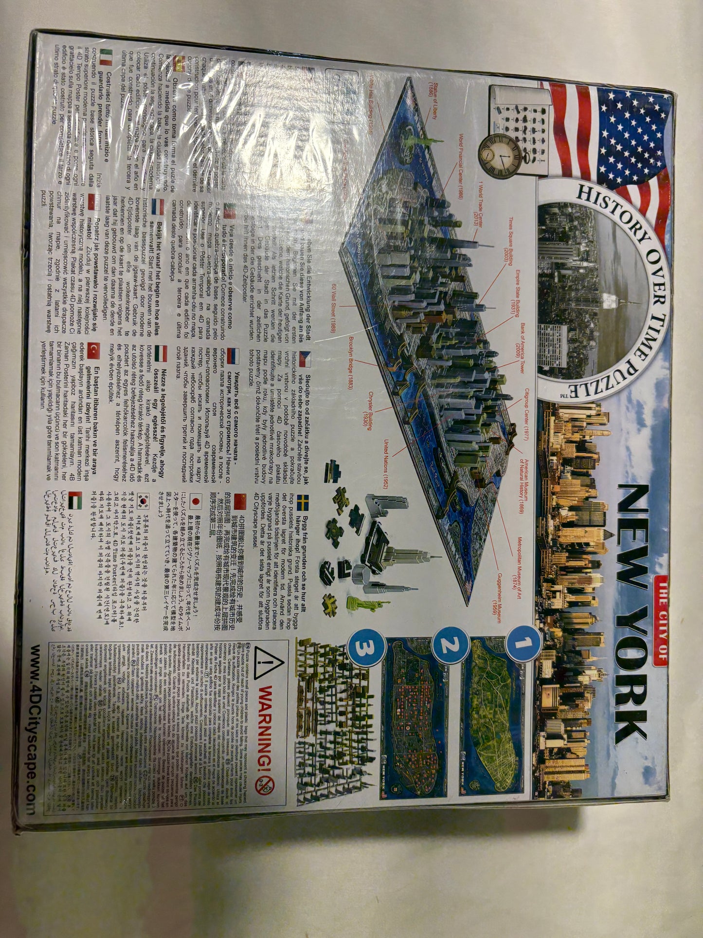 4D Cityscape New York Puzzle 1100+ Pcs Time Puzzle Skyline History Over Time 3D