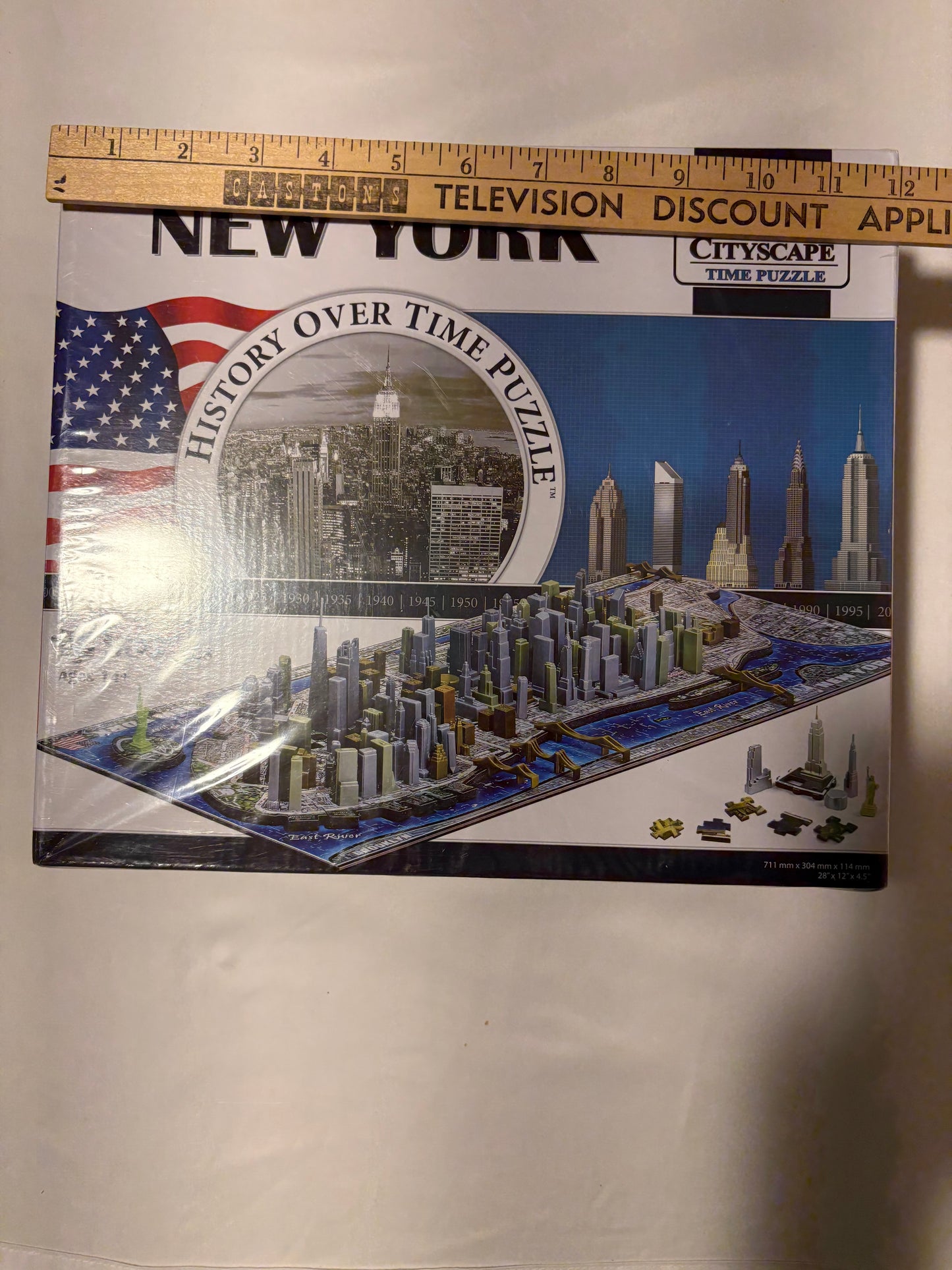 4D Cityscape New York Puzzle 1100+ Pcs Time Puzzle Skyline History Over Time 3D