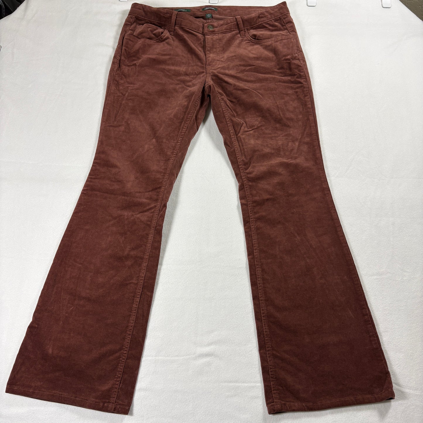 Wild Fable Corduroy Pants Womens 14 Brown Low Rise Flare Y2K Retro Wide Leg Fit