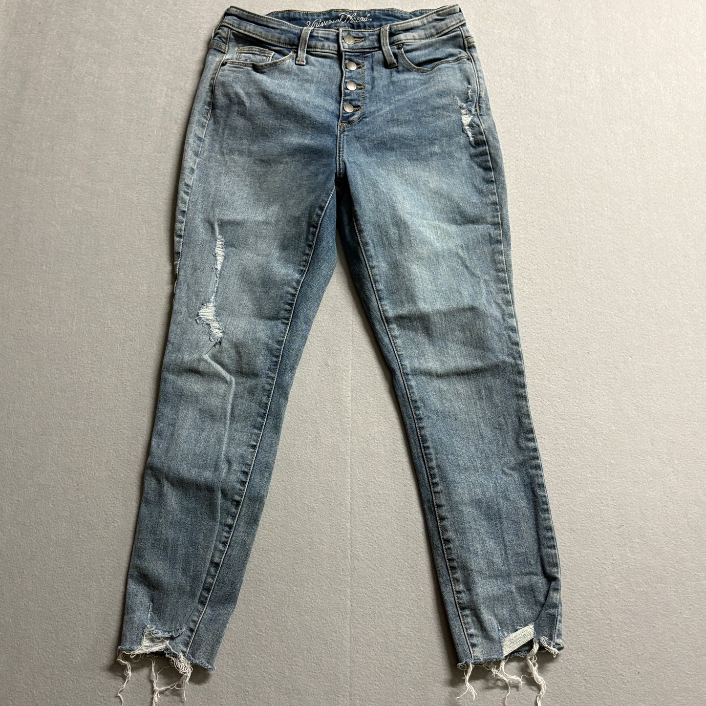 Universal Thread High Rise Skinny Crop Jeans Distressed Tag 6/28 Fits Like 28X25