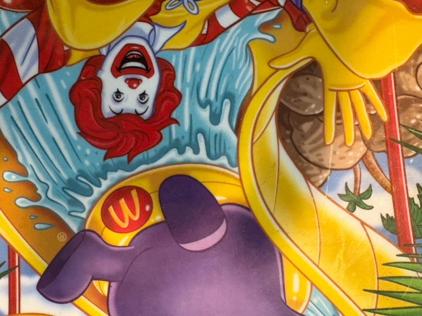 Vintage McDonald’s Plastic Plate Water Slide Ronald Grimace Hamburglar 1990s Kids