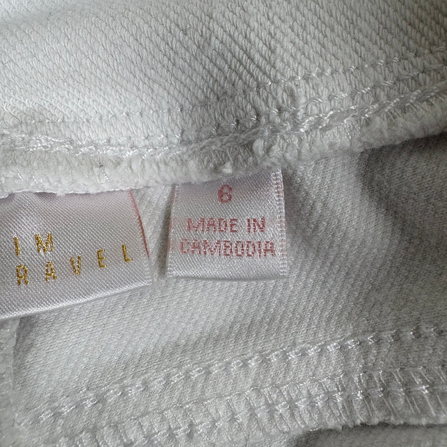 Belle Kim Gravel Womens White Skinny Jeans 6 High Rise Stretch Zip Ankle Y2K