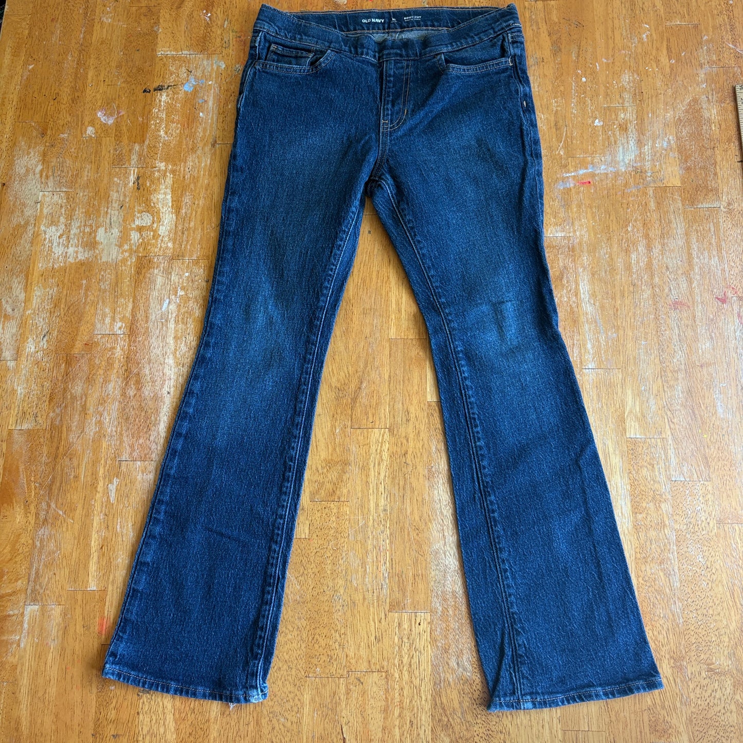 Old Navy Bootcut Jeans XL 14-16 Fits Like 28X26 Dark Wash Stretch Denim Womens