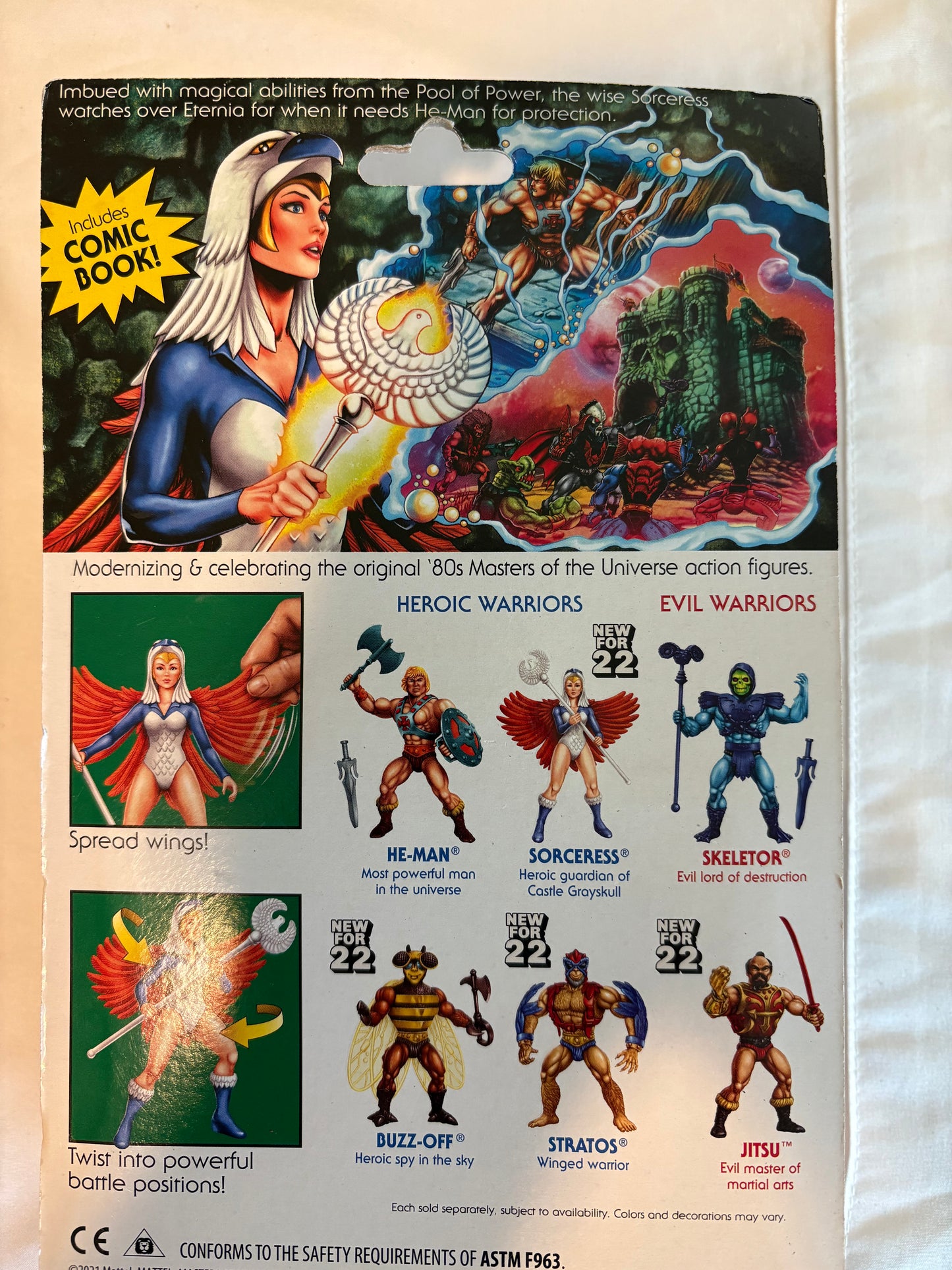 Masters of the Universe Sorceress Action Figure 2022 Retro Play He-Man Mattel