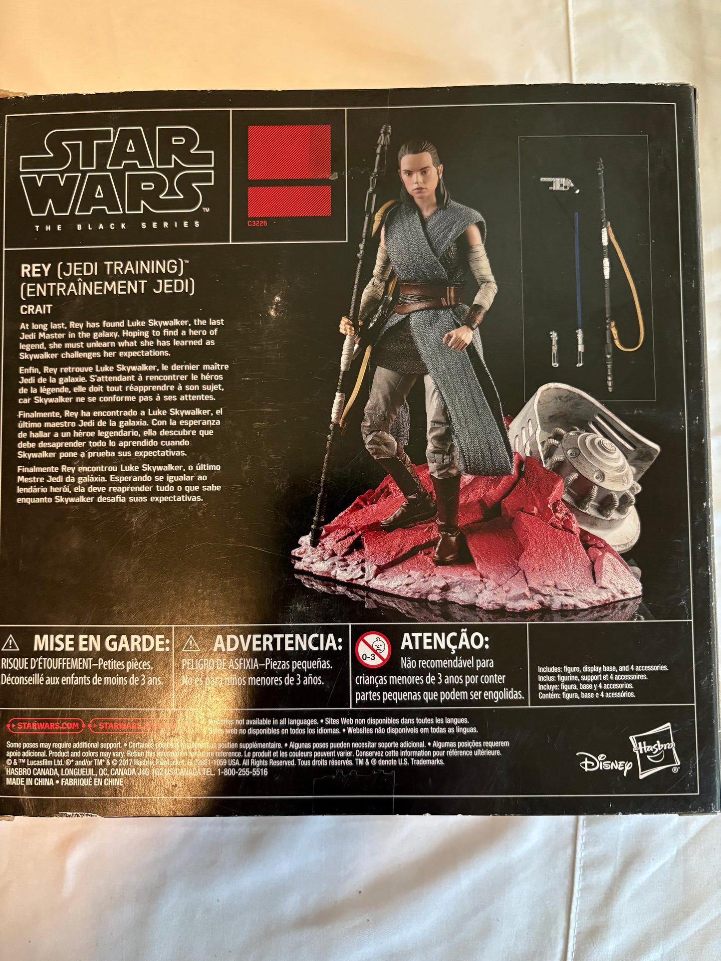 Star Wars Black Series Rey Jedi Training Crait Exclusive 6" Figure Hasbro NIB