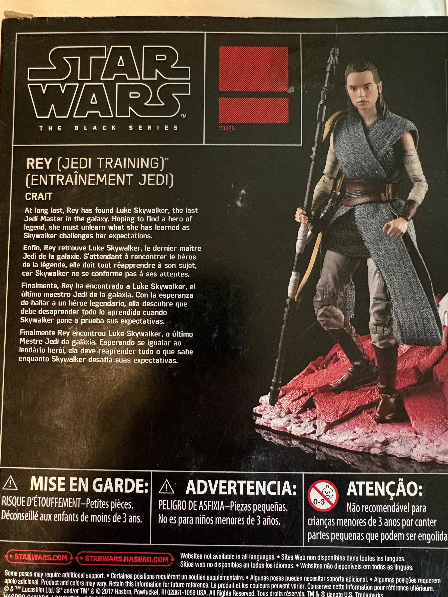 Star Wars Black Series Rey Jedi Training Crait Exclusive 6" Figure Hasbro NIB