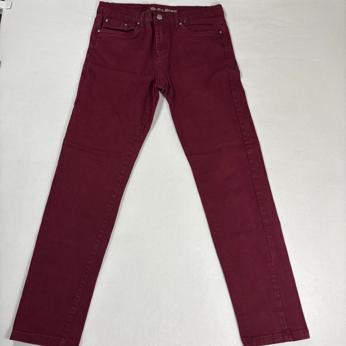 The Next Movement Womens Jeans 30 Red Stretch Skinny Y2K Vintage Denim Pants