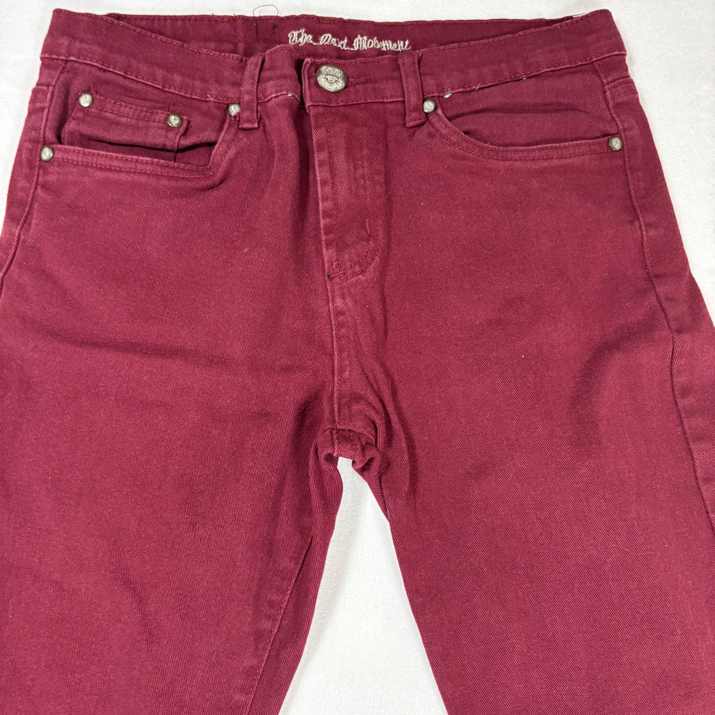 The Next Movement Womens Jeans 30 Red Stretch Skinny Y2K Vintage Denim Pants