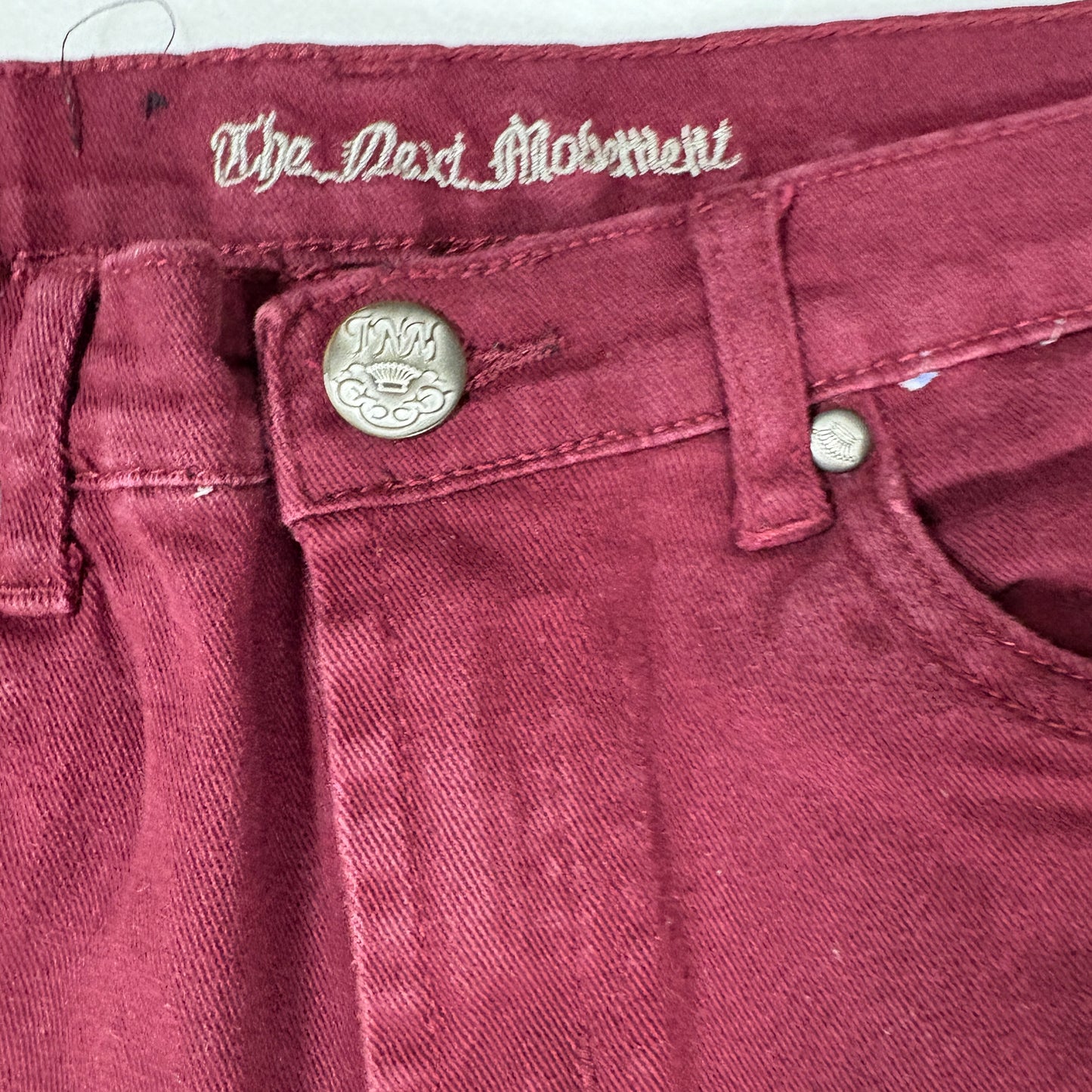 The Next Movement Womens Jeans 30 Red Stretch Skinny Y2K Vintage Denim Pants