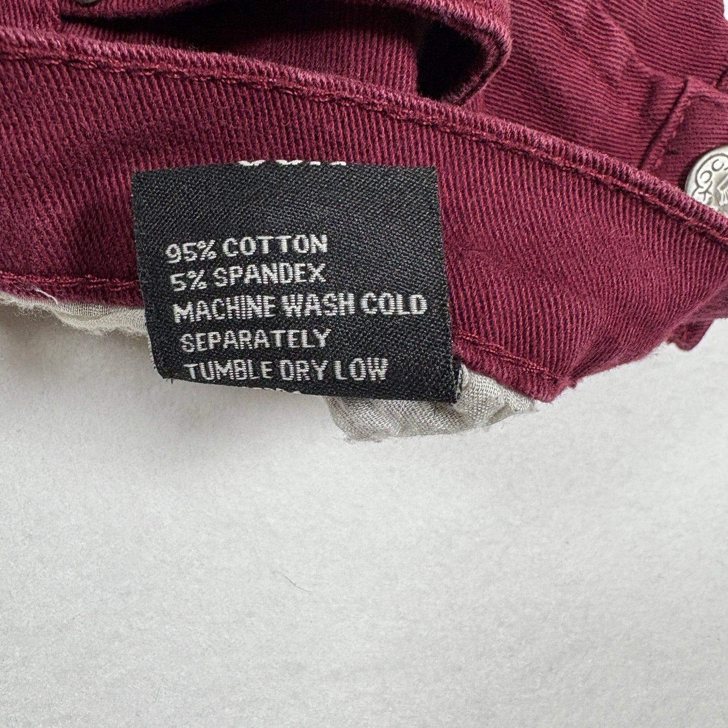 The Next Movement Womens Jeans 30 Red Stretch Skinny Y2K Vintage Denim Pants