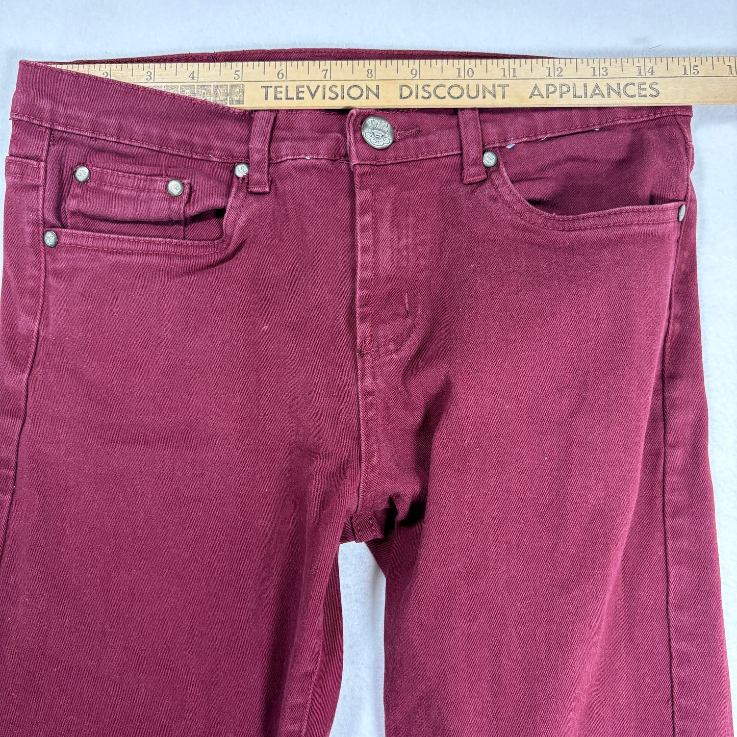 The Next Movement Womens Jeans 30 Red Stretch Skinny Y2K Vintage Denim Pants