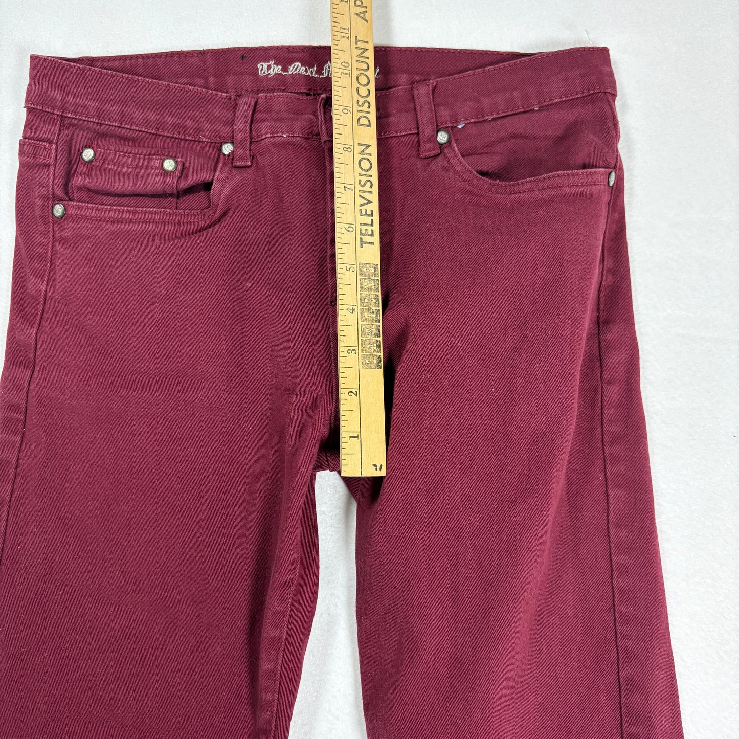 The Next Movement Womens Jeans 30 Red Stretch Skinny Y2K Vintage Denim Pants