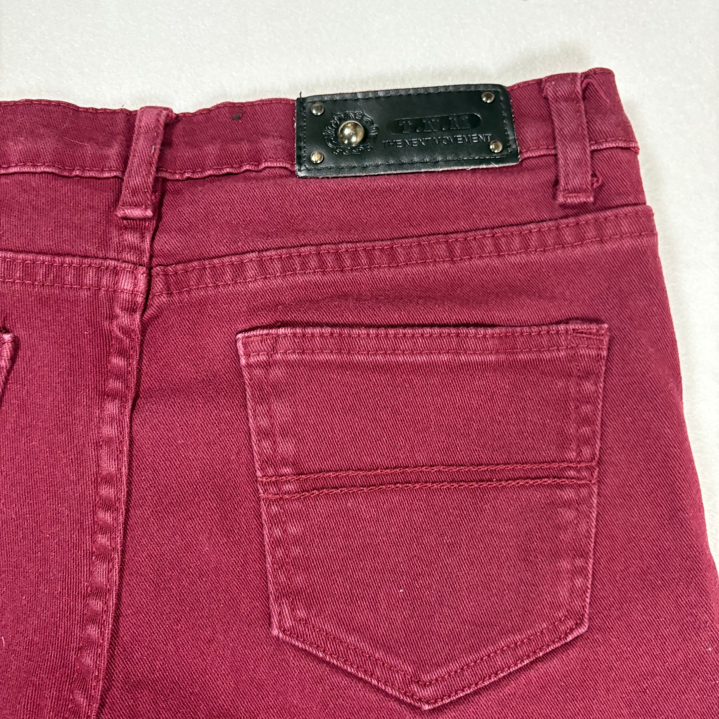 The Next Movement Womens Jeans 30 Red Stretch Skinny Y2K Vintage Denim Pants