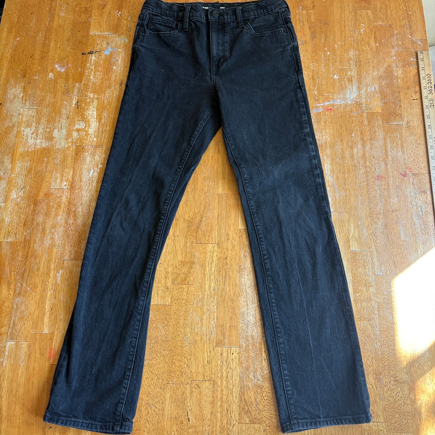 Straight Leg Jeans Dark Wash Old Navy Tag 16 Fits 27X28 Classic Denim Stretch