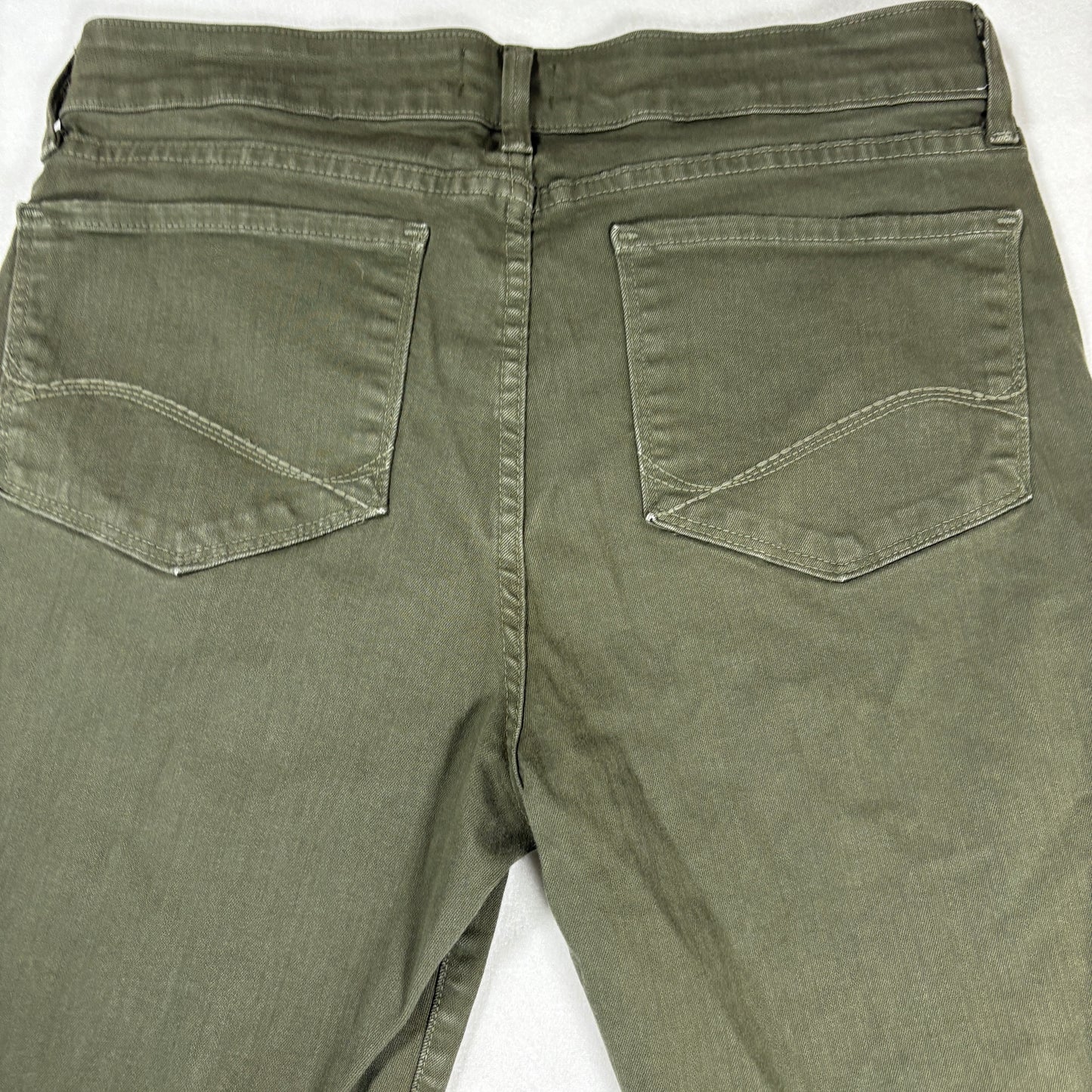 NYDJ Womens Jeans 8 Green Clarissa Ankle Stretch Slim Fit High Rise Denim Pants