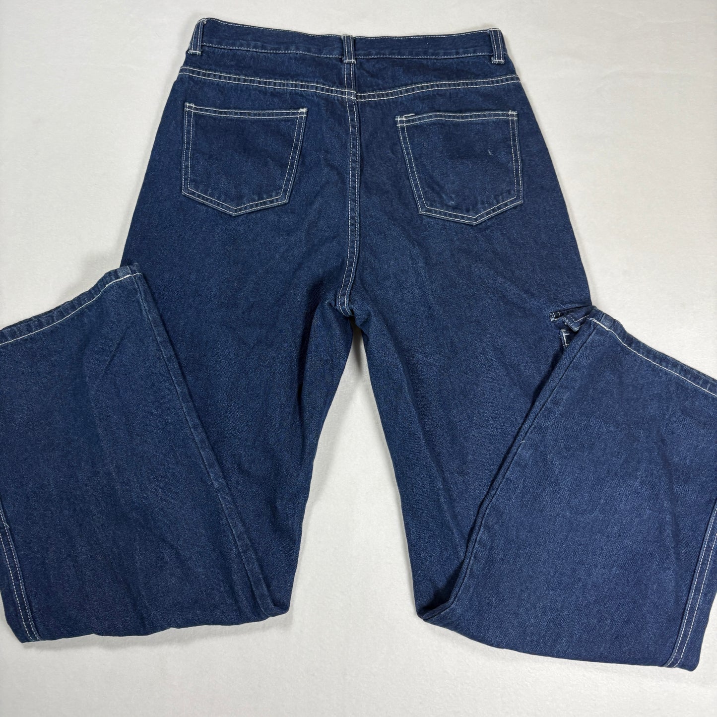 Dazy Womens Jeans XL Blue Baggy Cargo Y2K Wide Leg Carpenter Utility Denim
