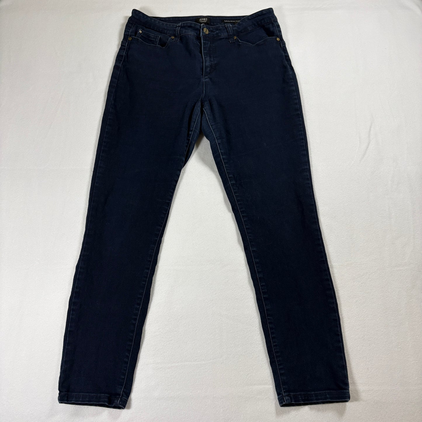 Skinny Ankle Jeans Womens 12 Dark Wash Stretch Slim Fit Vintage Blue Denim Pants