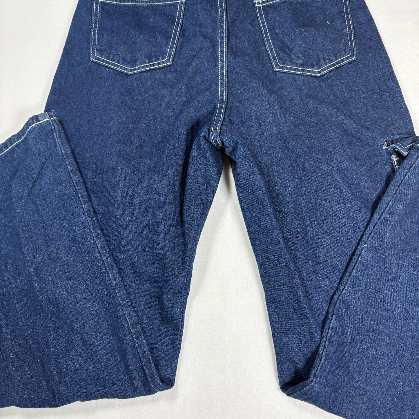 Dazy Womens Jeans XL Blue Baggy Cargo Y2K Wide Leg Carpenter Utility Denim