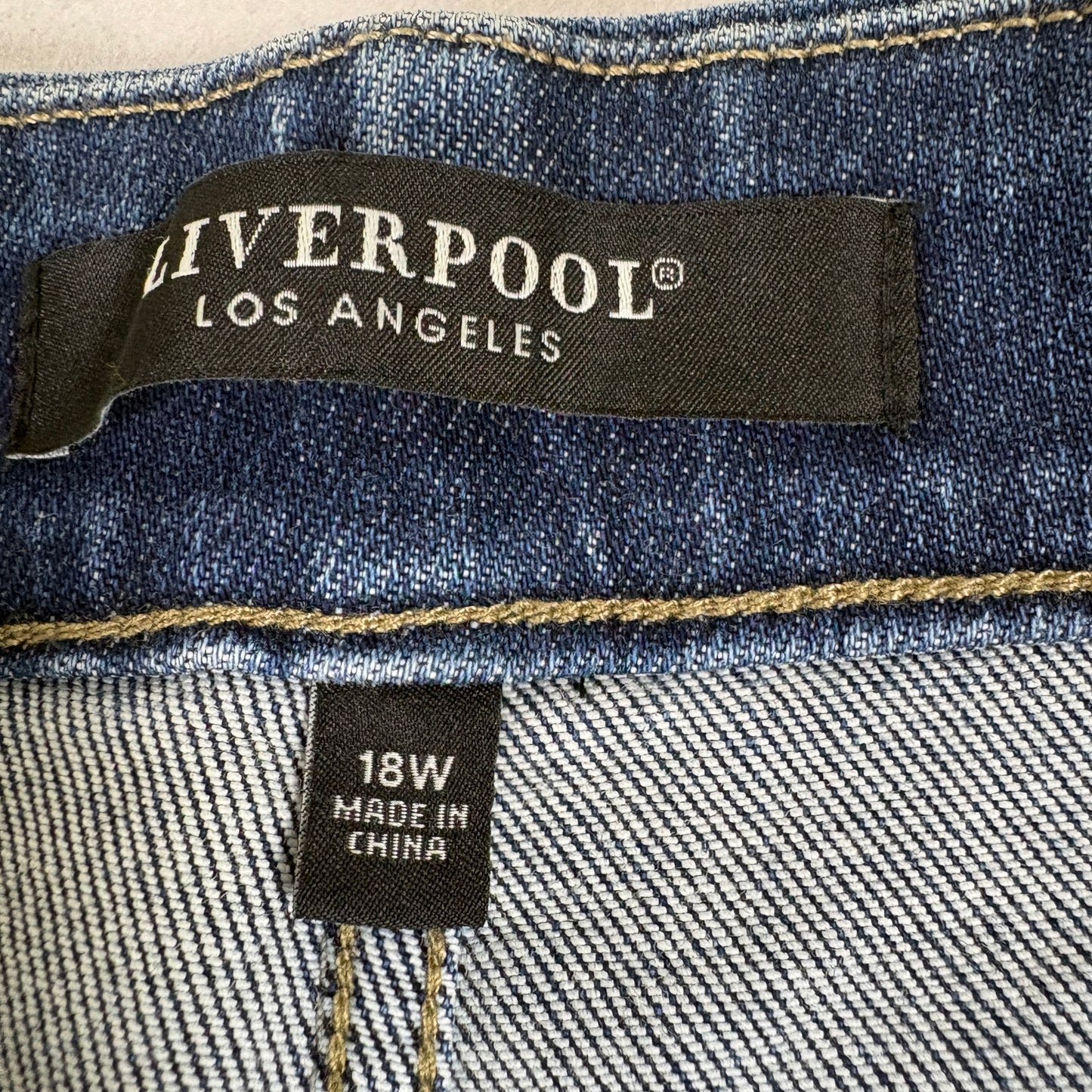 Liverpool Womens Jeans Size 18W Blue Stretch Denim Straight Plus Size Y2K Vintage