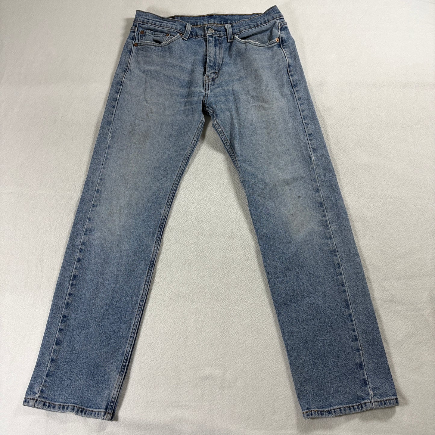 Levis 505 Straight Leg Jeans W30 L30 Fits Like 30X28 Light Wash Denim Classic