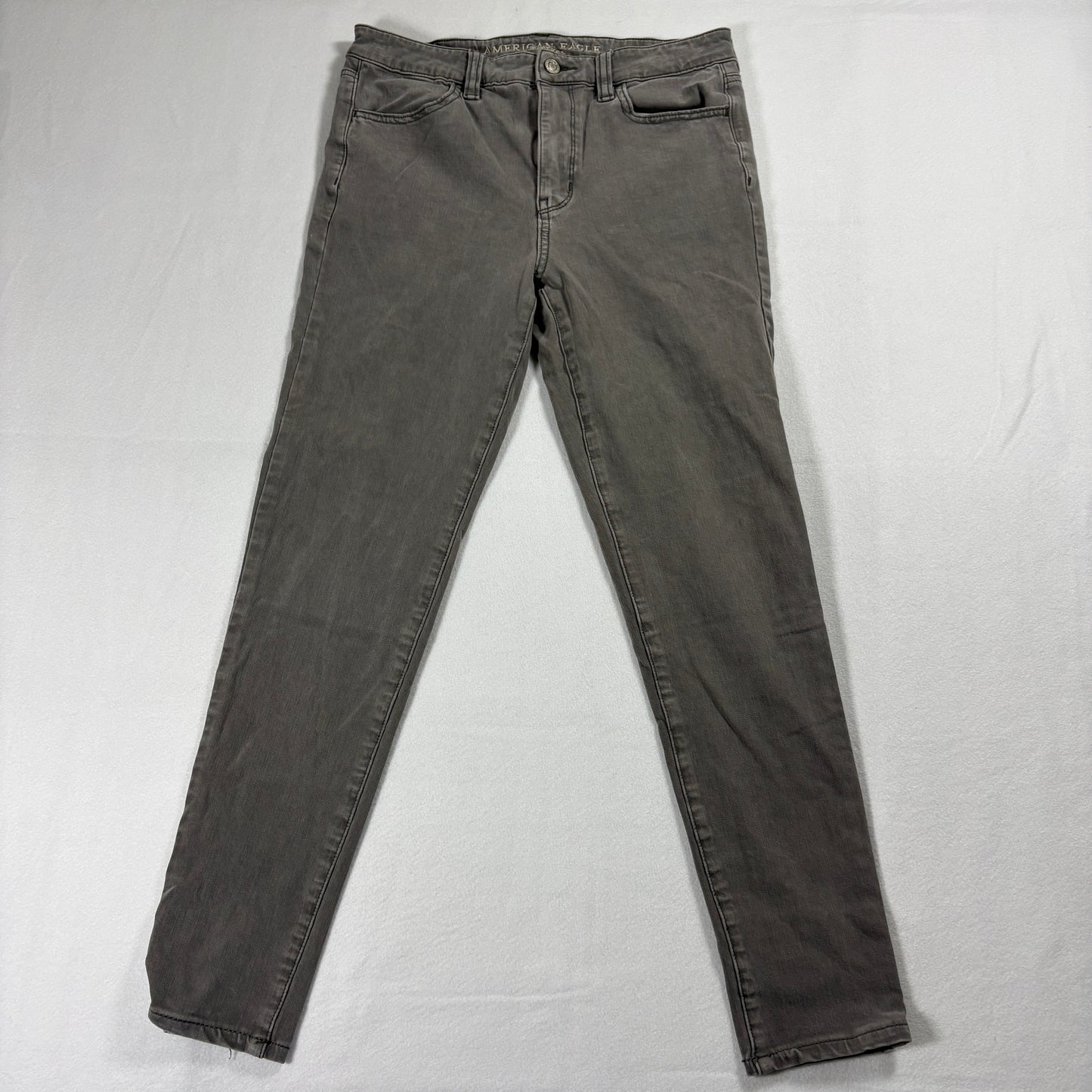 American Eagle Jegging Women 6 Gray Super Stretch X4 Mid Rise Skinny Denim Pants