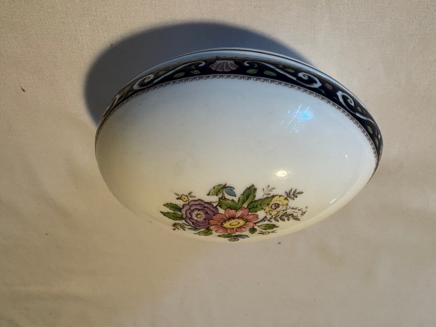 Wedgwood Bone China Bowl Floral Pattern Made in England Vintage Dish