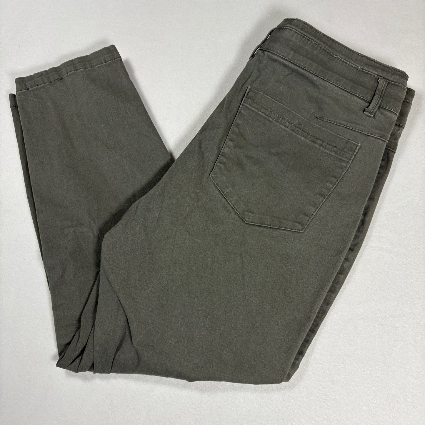 Democracy Womens Pants 12 Green Slim Straight Ab Tech Stretch Curvy Fit Y2K