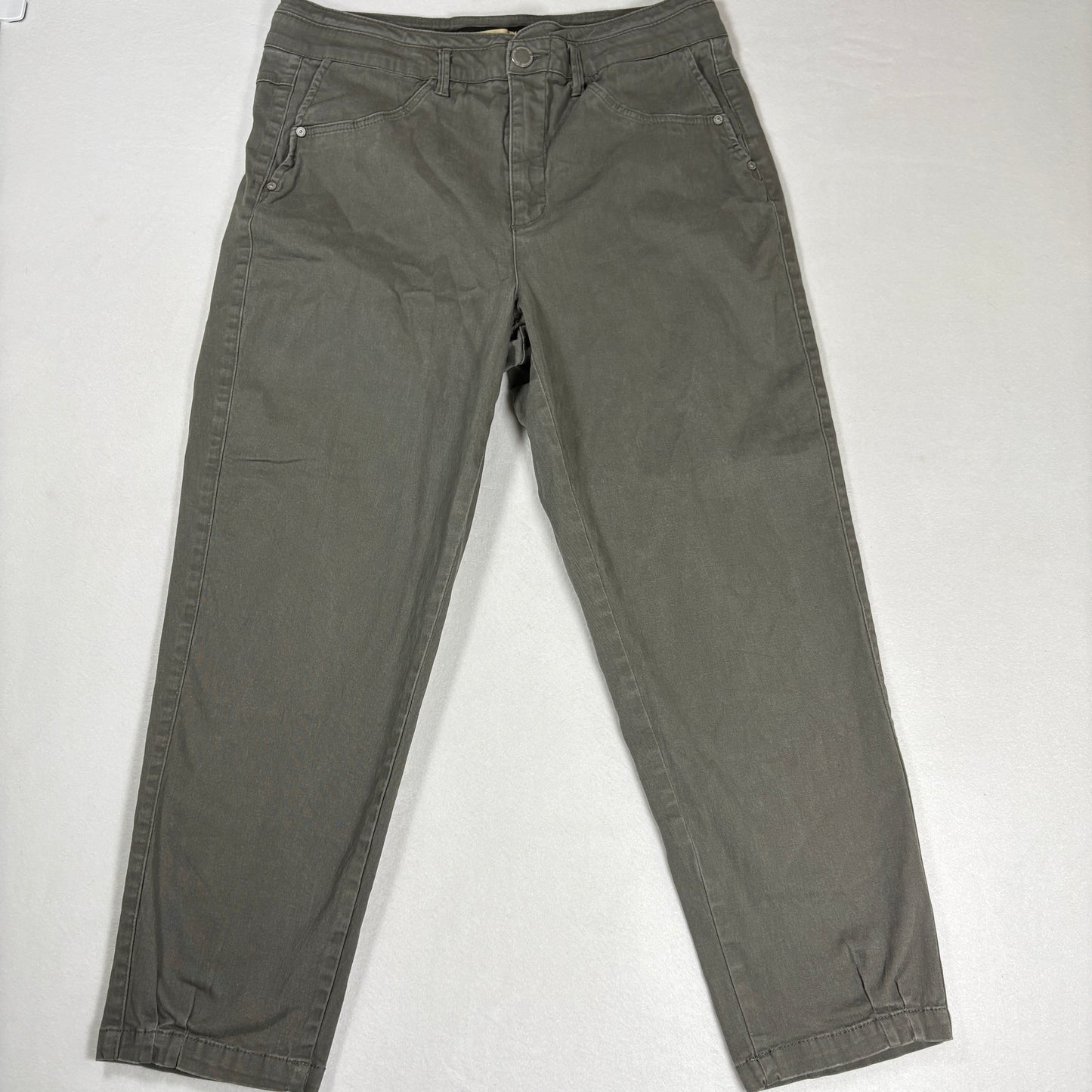Democracy Womens Pants 12 Green Slim Straight Ab Tech Stretch Curvy Fit Y2K