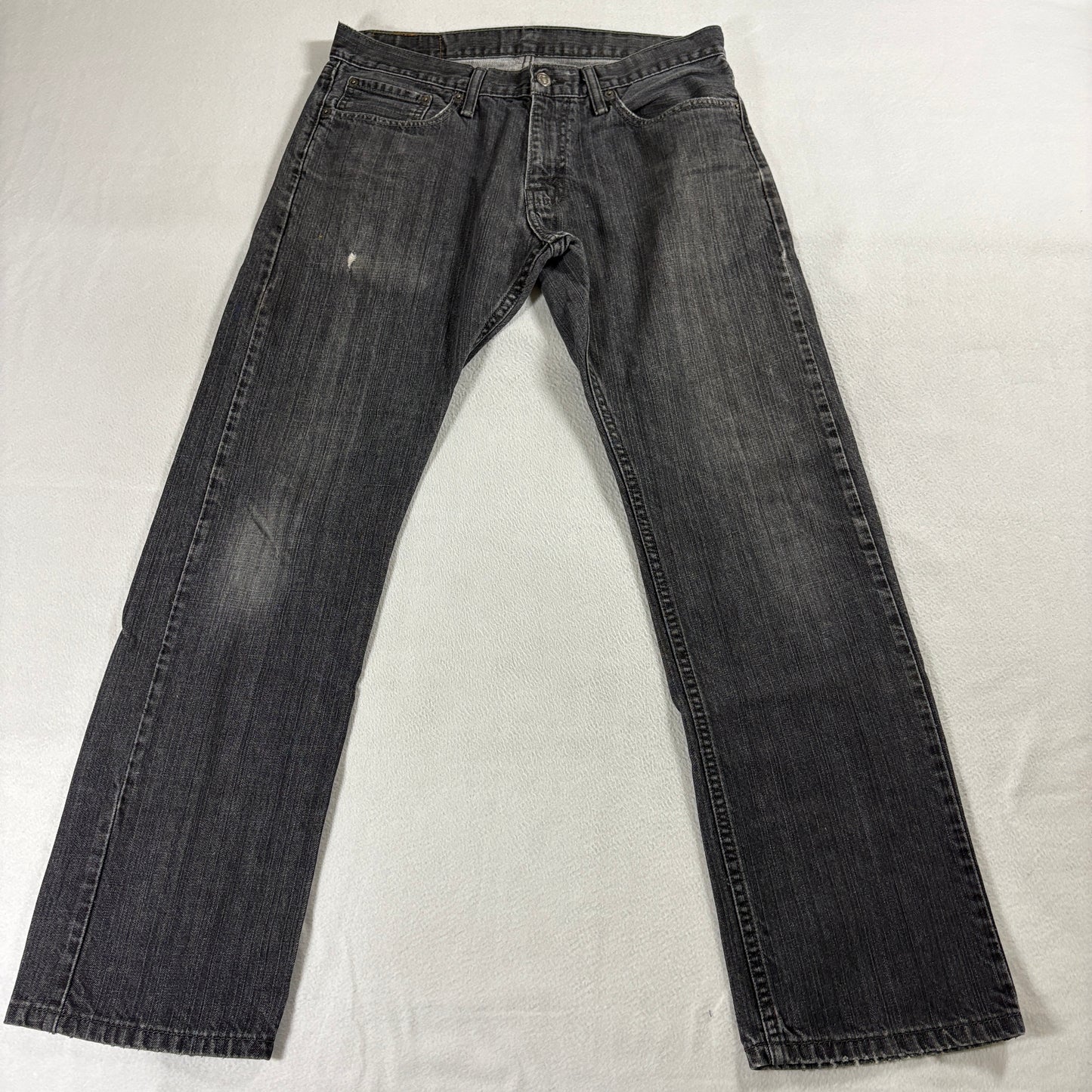 Levis 514 Straight Leg Jeans Gray Wash W33 L32 Tag 33x32 Fits Like 32X30 Denim