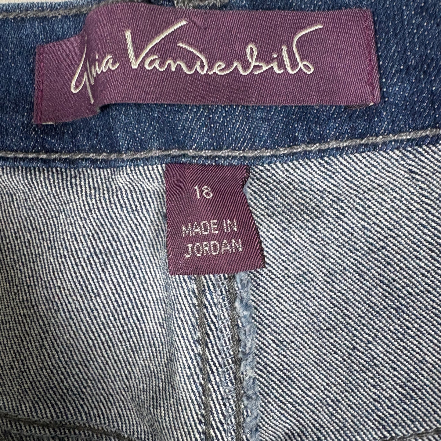 Gloria Vanderbilt Womens Jeans 18 Amanda Classic Fit High Rise Blue Denim NWT
