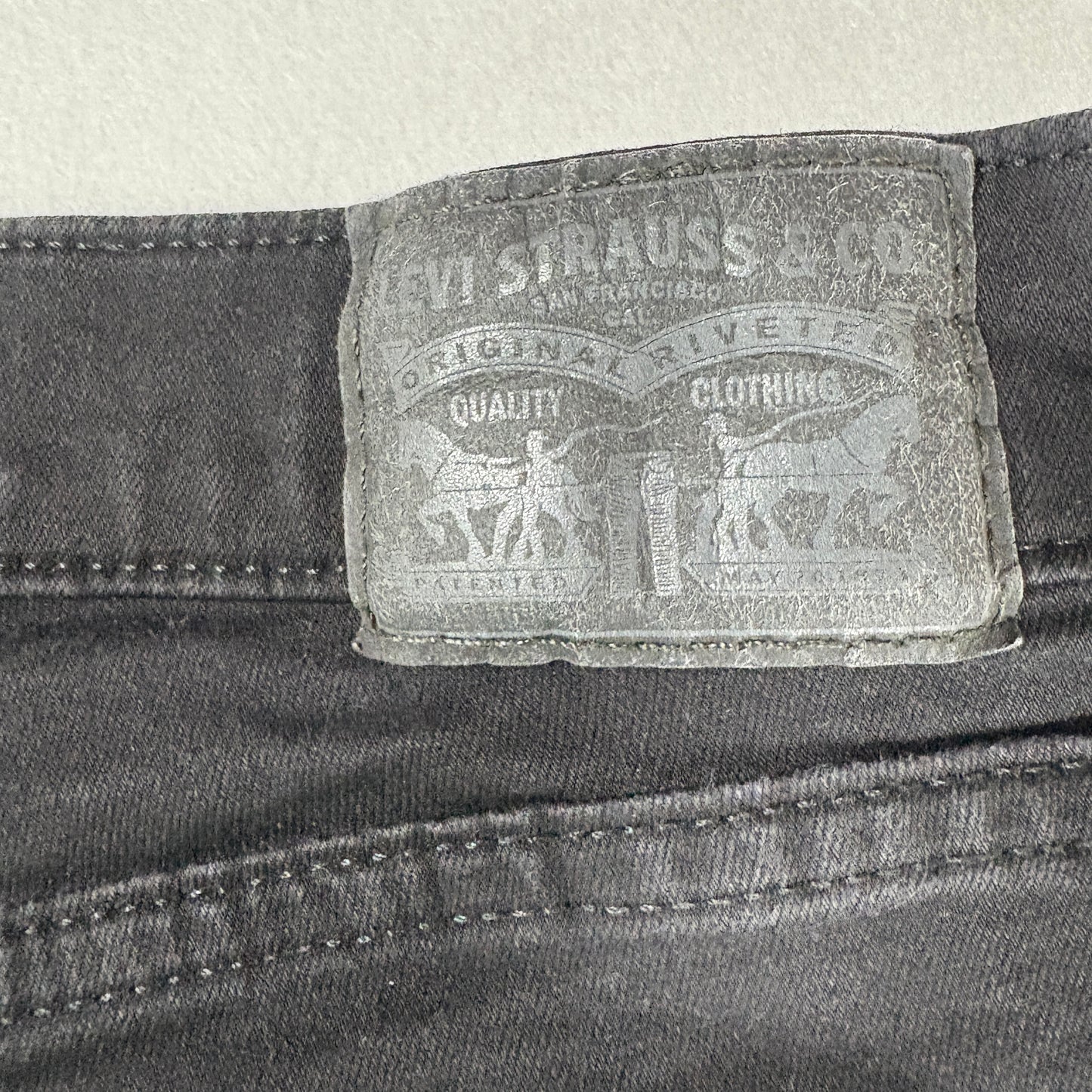 Levis Womens Jeans 14 Black Classic Straight Denim High Rise Y2K Plus Size