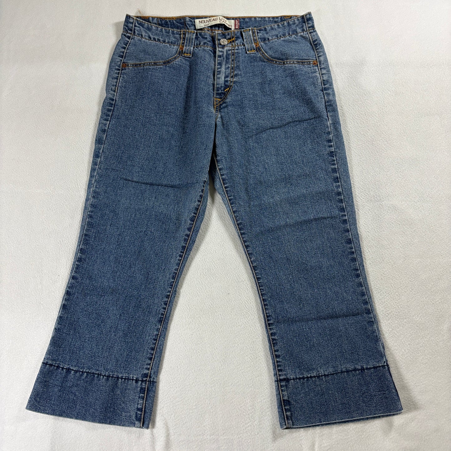 Levis 525 Bootcut Capri Jeans Womens 10 Fits Like 32X23 Low Rise Flare Y2K