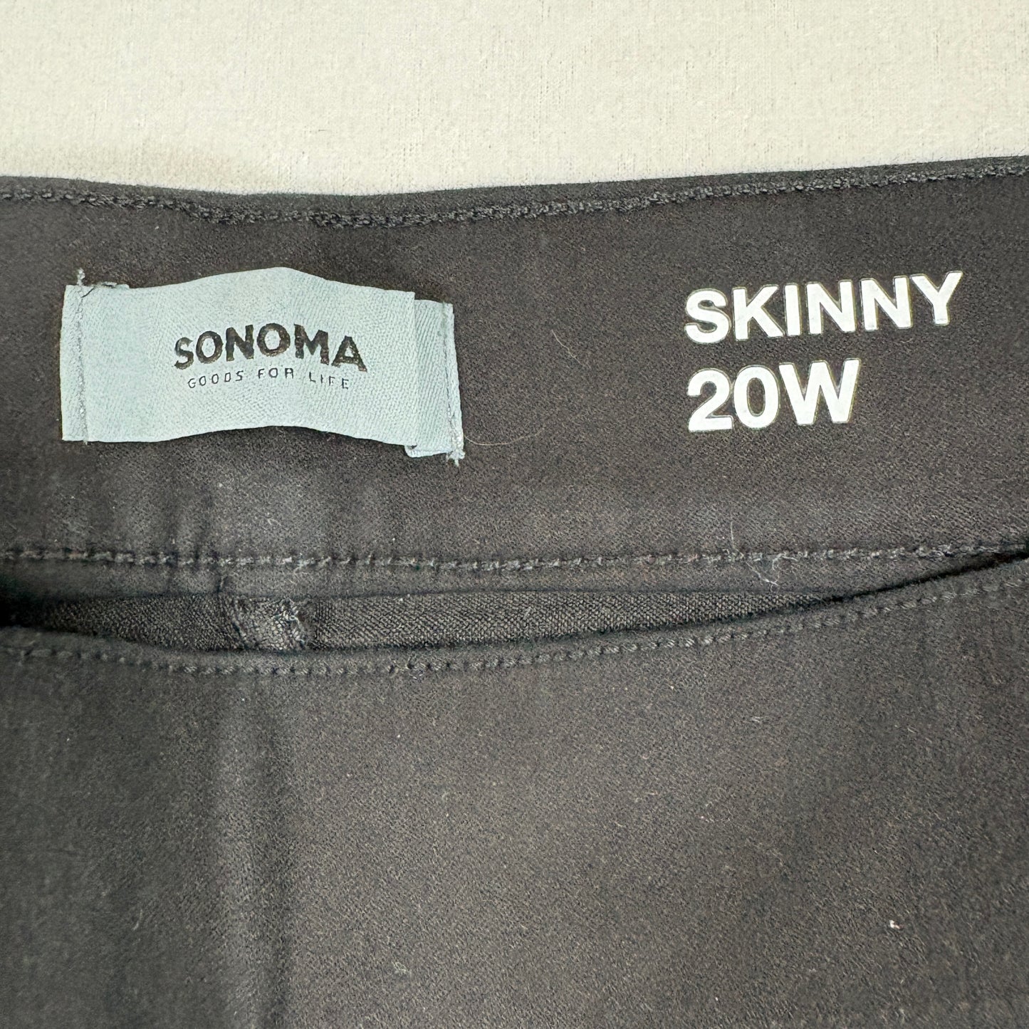 Sonoma Womens Plus Size 20W Black Skinny Jeans Superstretch High Rise Denim