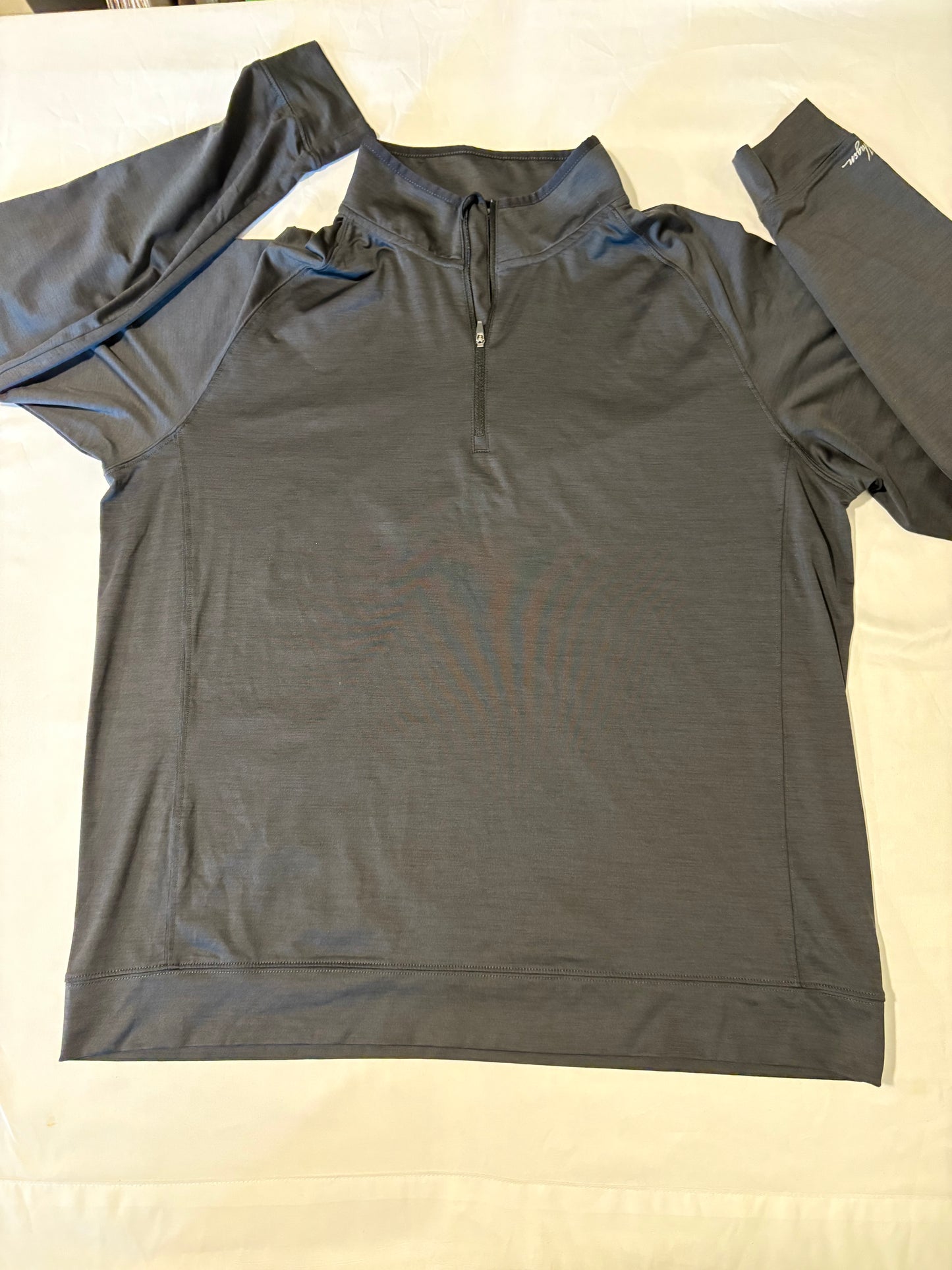 Walter Hagen Mens XL 1/4 Zip Golf Pullover Gray Long Sleeve Stretch Shirt