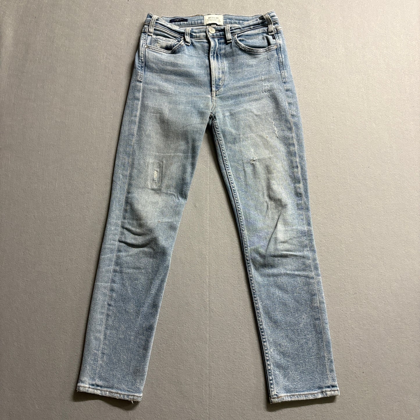 McGuire Vintage Slim Straight Jeans Womens 25 Fits Like 28x27 Light Wash