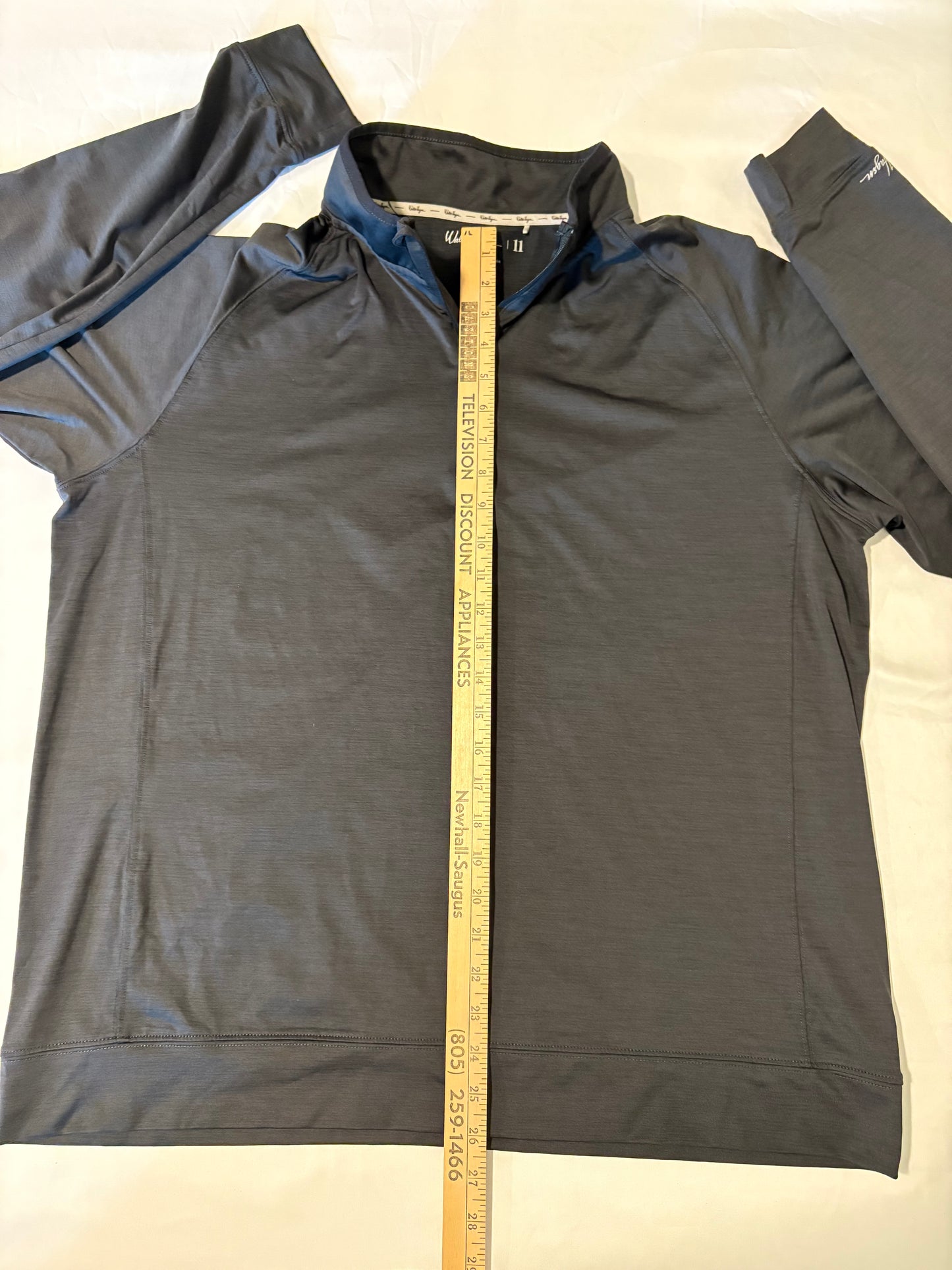 Walter Hagen Mens XL 1/4 Zip Golf Pullover Gray Long Sleeve Stretch Shirt