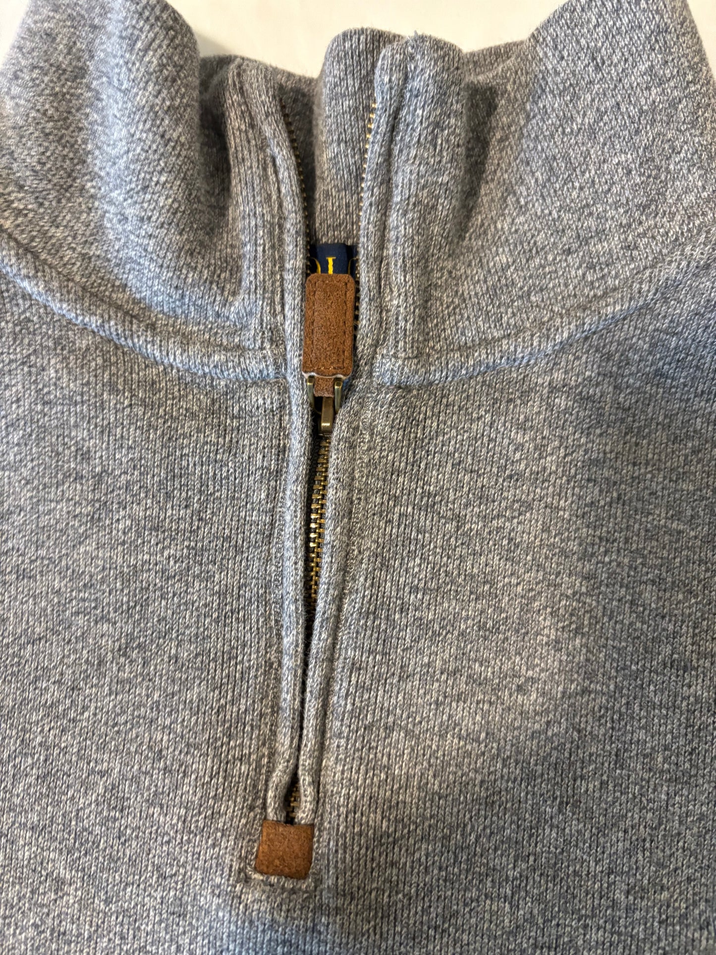 Polo Ralph Lauren Men’s Gray 1/4 Zip Pullover Sweatshirt Size L Cotton Blend