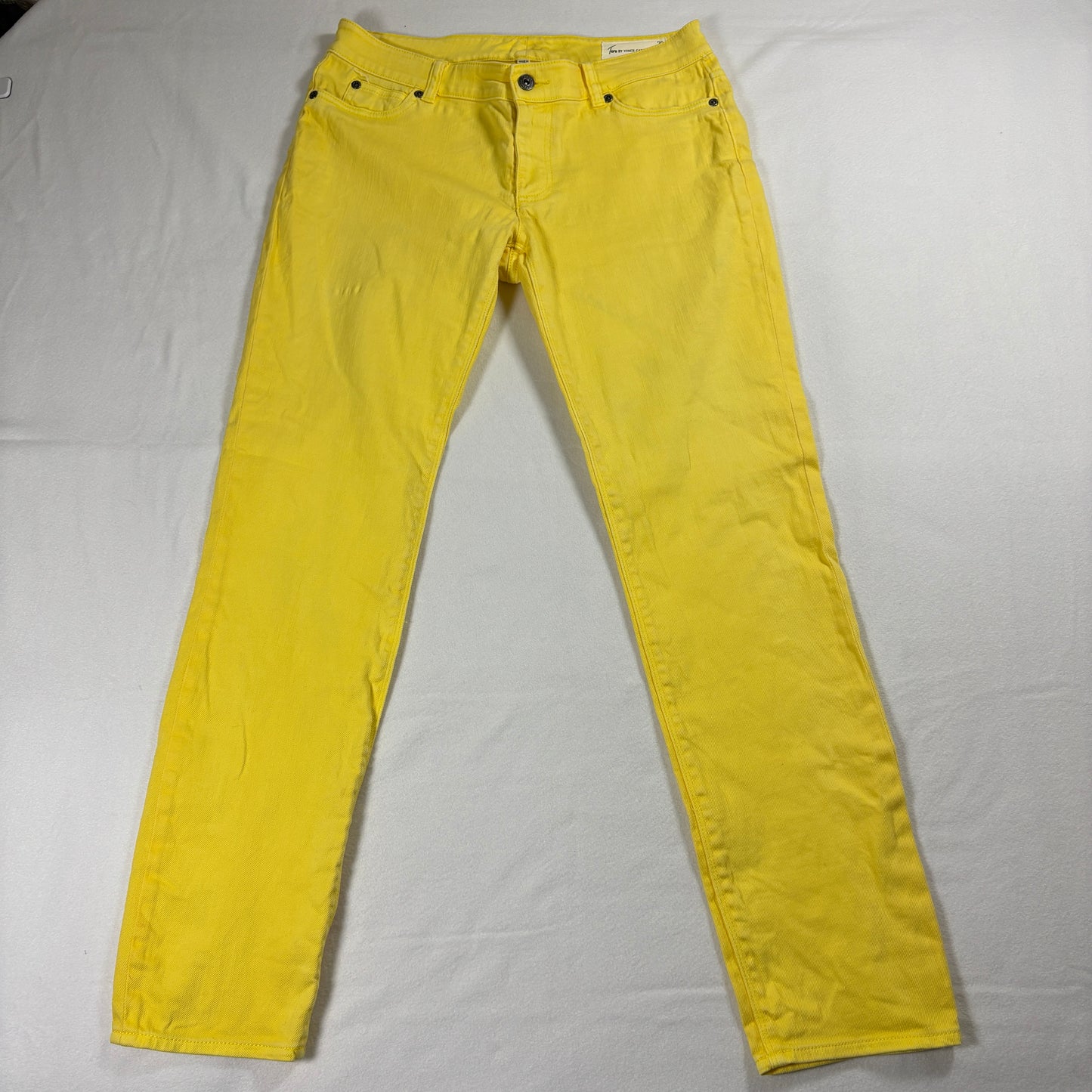 Two By Vince Camuto Womens Jeans 29 Yellow Skinny Retro Bright Color Pants Y2K