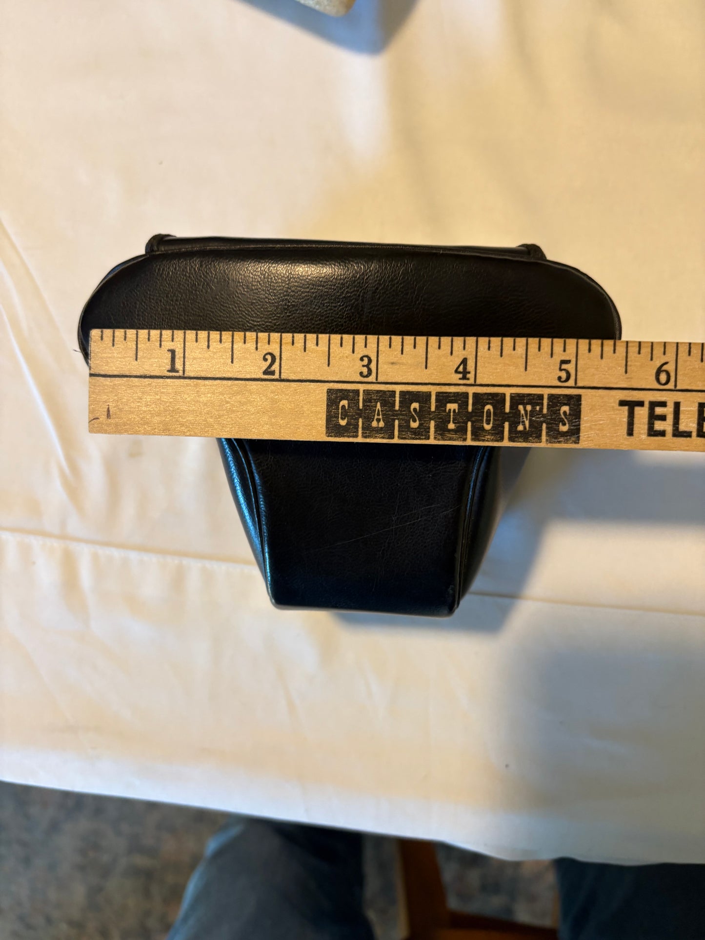 Vintage Black Leather Camera Case w/ Red Lining – 6" – Excellent Condition