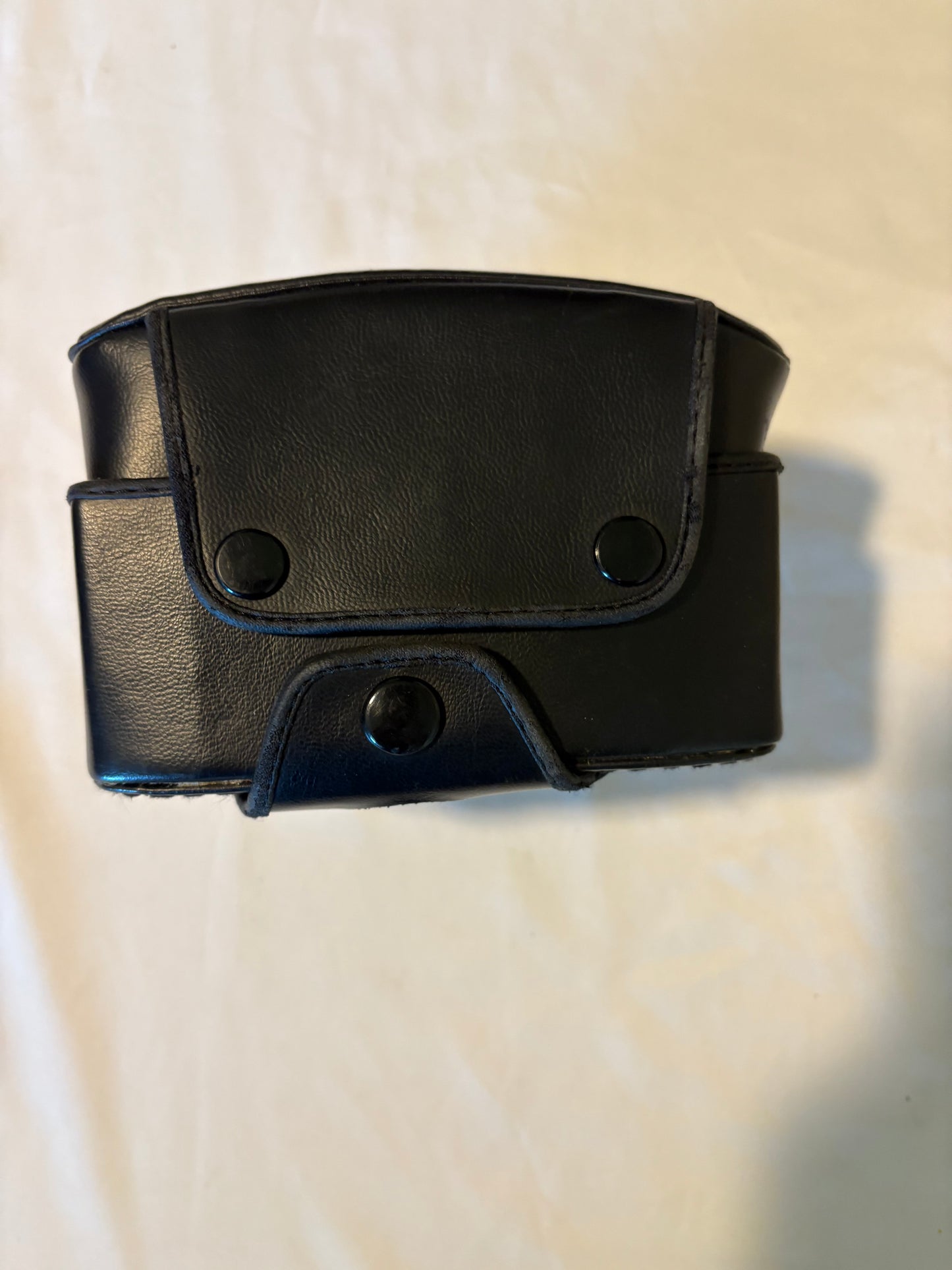 Vintage Black Leather Camera Case w/ Red Lining – 6" – Excellent Condition