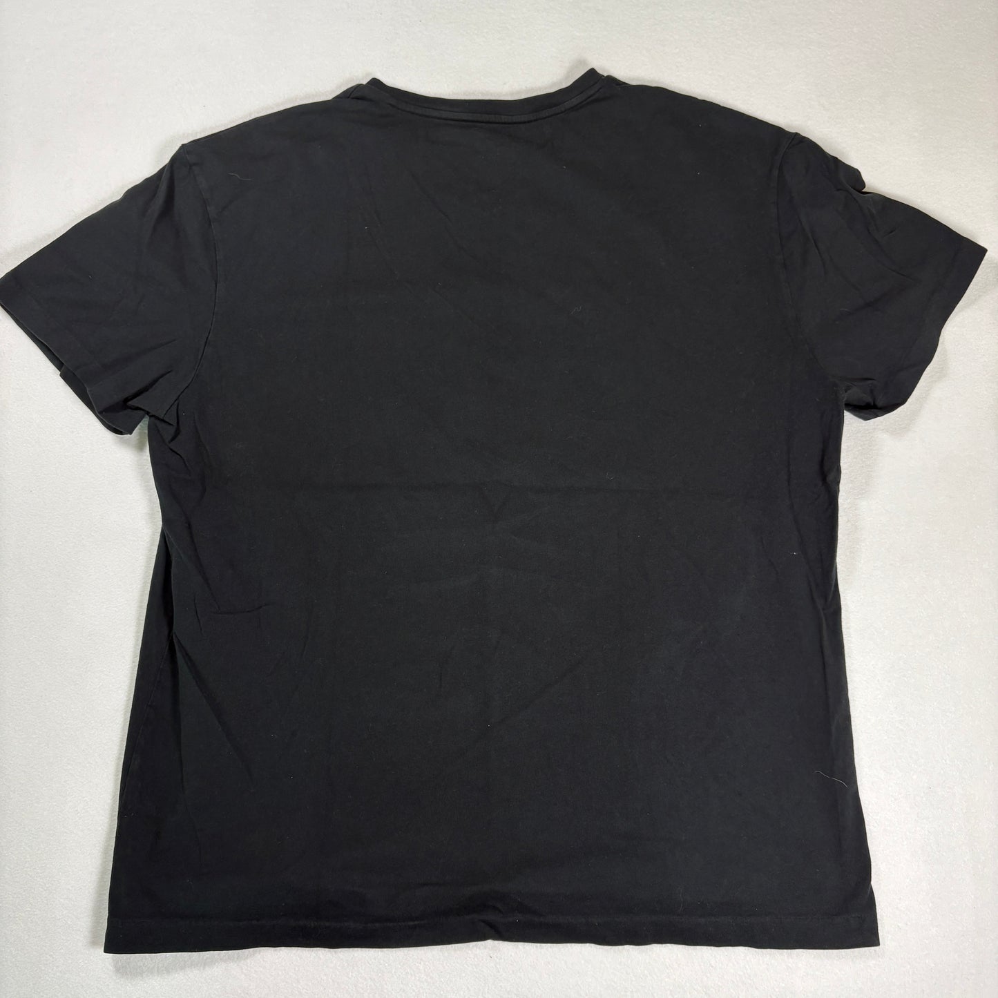 Polo Ralph Lauren Mens Black V Neck T Shirt Large Red Pony Logo Classic Fit