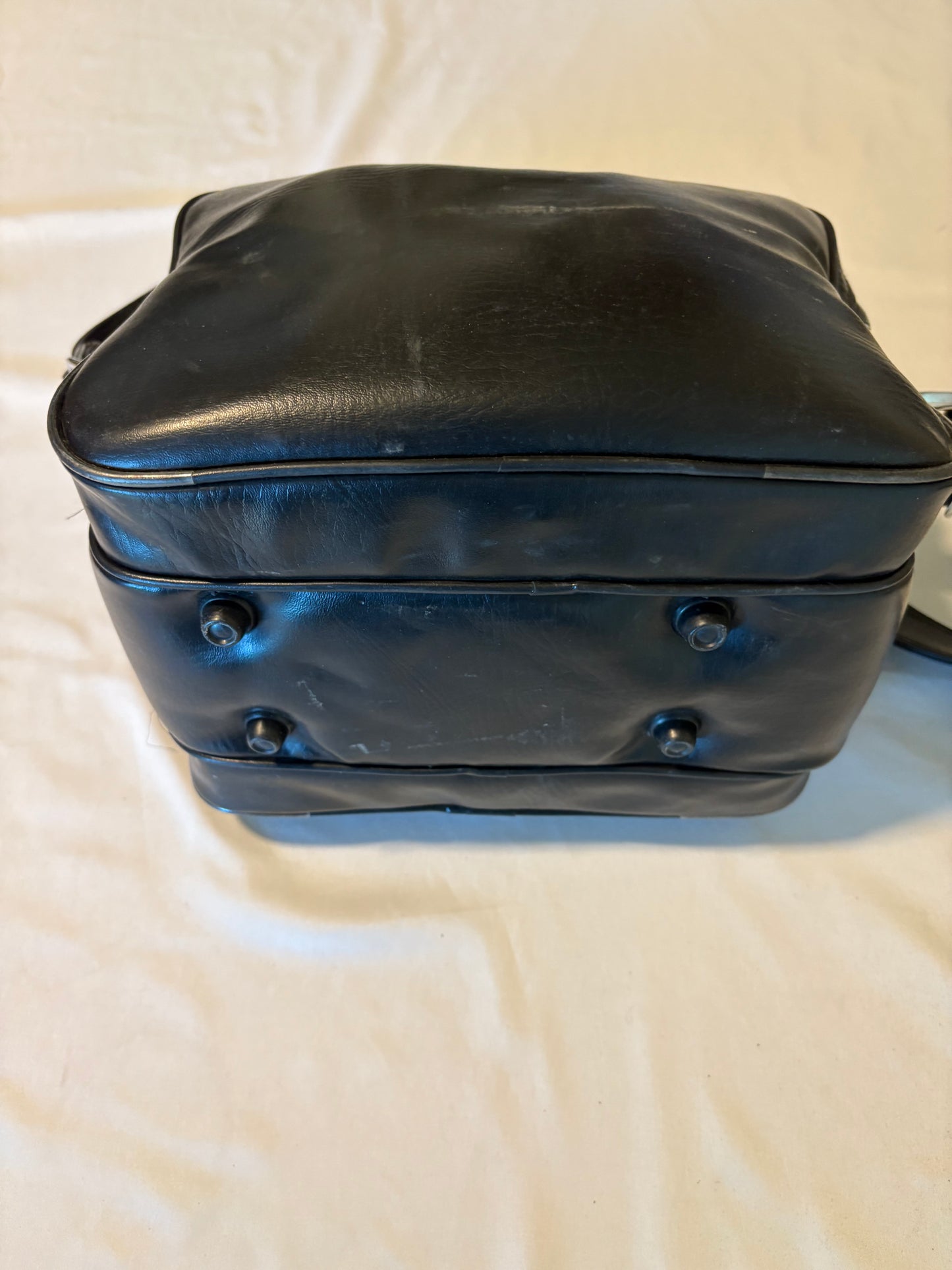 Vintage Black Camera Gear Bag Case – 3 Zipper Compartments – 12" Shoulder Strap